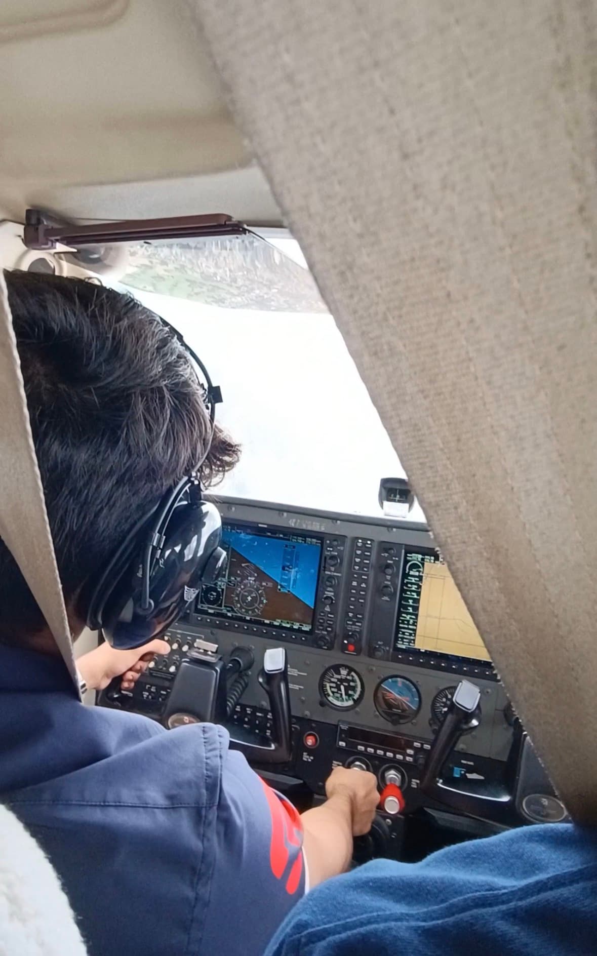 Student pilot training on a Cessna 172, Utah, 2024
